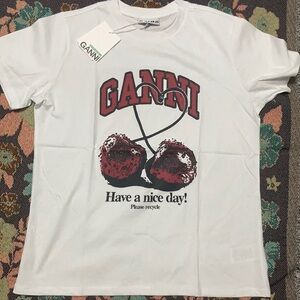 Ganni women’s T-Shirt with Grape Print